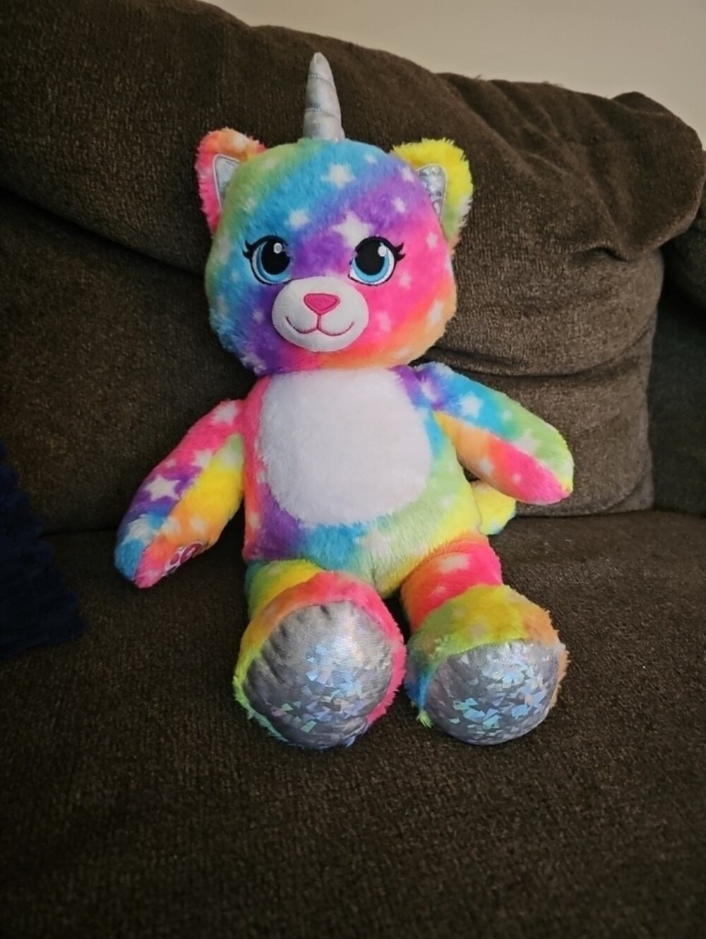 Build A Bear Plush Rainbow Unicorn Cat